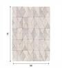 Polyester Geometric Machine Made Carpet, 5 x 7 feet, Cream