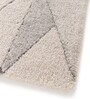 Polyester Geometric Machine Made Carpet, 5 X 7 Feet, Cream
