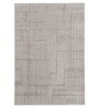 Polyester Geometric Machine Made Carpet, 5 x 7 feet, Grey