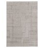 Polyester Geometric Machine Made Carpet, 5 X 7 Feet, Grey