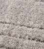 Polyester Geometric Machine Made Carpet, 5 x 7 feet, Grey