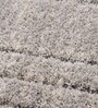 Polyester Geometric Machine Made Carpet, 5 X 7 Feet, Grey