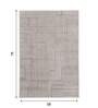 Polyester Geometric Machine Made Carpet, 5 X 7 Feet, Grey