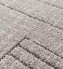 Polyester Geometric Machine Made Carpet, 5 X 7 Feet, Grey