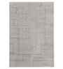 Polyester Geometric Machine Made Carpet, 5 X 7 Feet, Grey