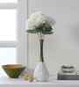 Polyester Hydrangea Artificial Flower Stem (White)