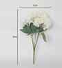 Polyester Hydrangea Artificial Flower Stem (White)