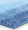Polyester Machine Made  60 x 40 Inches Bath Mat, Aqua
