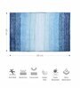 Polyester Machine Made  60 x 40 Inches Bath Mat, Aqua