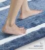 Polyester Machine Made  60 x 40 Inches Bath Mat, Ashley Blue