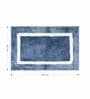 Polyester Machine Made  60 x 40 Inches Bath Mat, Ashley Blue