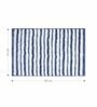 Polyester Machine Made  60 x 40 Inches Bath Mat, Ashley Blue