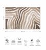 Begie Polyester Abstract 60x40 cm Bath Mat