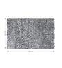Polyester Machine Made  60 x 40 Inches Bath Mat, Black White