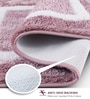 Polyester Machine Made  60 x 40 Inches Bath Mat, Blush