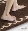 Polyester Machine Made  60 x 40 Inches Bath Mat, Chocolate