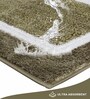 Polyester Machine Made  60 x 40 Inches Bath Mat, Olive