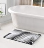 Polyester Machine Made  80 x 50 Inches Bath Mat, Cream