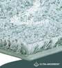 Polyester Machine Made  80 x 50 Inches Bath Mat, Green White