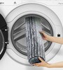 Polyester Machine Made  80 x 50 Inches Bath Mat, Grey