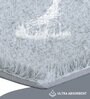 Polyester Machine Made  80 x 50 Inches Bath Mat, Grey White