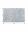 Polyester Machine Made  80 x 50 Inches Bath Mat, Grey White