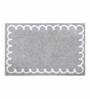 Polyester Machine Made  85 x 55 Inches Bath Mat, Silver