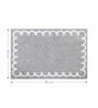 Polyester Machine Made  85 x 55 Inches Bath Mat, Silver