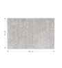 Taupe and White Polyester Machine Made 60x40 cm Bath Mat
