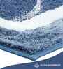 Ashley Blue Polyester Machine Made 60x40 cm Bath Mat