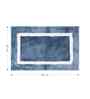 Ashley Blue Polyester Machine Made 60x40 cm Bath Mat