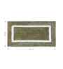 Olive Polyester Machine Made 60x40 cm Bath Mat