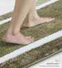 Olive Polyester Machine Made 60x40 cm Bath Mat