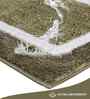 Olive Polyester Machine Made 60x40 cm Bath Mat