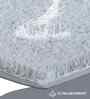 Grey Polyester Machine Made 80x50 cm Bath Mat