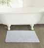 Grey Polyester Machine Made 80x50 cm Bath Mat
