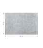 Grey Polyester Machine Made 80x50 cm Bath Mat