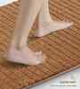 Gold Polyester Machine Made 85x55 cm Bath Mat
