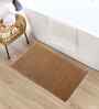 Gold Polyester Machine Made 85x55 cm Bath Mat