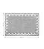 Silver Polyester Machine Made 85x55 cm Bath Mat