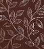 Brown Leaf Printed Polyester 15x19 Inches Stretchable Chair Cover