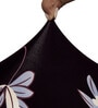 Black Printed Polyester 15 x 19 Inches Stretchable Chair Cover
