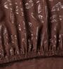 Brown Leaf Printed Polyester 15x19 Inches Stretchable Chair Cover