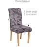 Grey Abstract Polyester 15 x 19 Inch Stretchable Chair Cover
