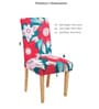 Maroon Floral Polyester 15x19 Inches Stretchable Chair Cover