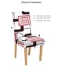 White Printed Polyester 15x19 Inches Stretchable Chair Cover