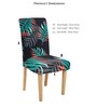 Black Printed Polyester 15x19 In Stretchable Chair Cover