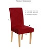 Maroon Solid Polyester 15x19 Inch Stretchable Chair Cover