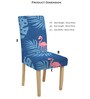 Blue Leaf Printed Polyester 15x19 Inches Stretchable Chair Cover