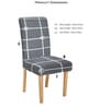 Grey Printed Polyester 15 x 19 Inches Stretchable Chair Cover